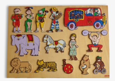 Puzzle Wooden Vintage Circus Themed"  Src="https - Circus Puzzle Wood, HD Png Download, Free Download